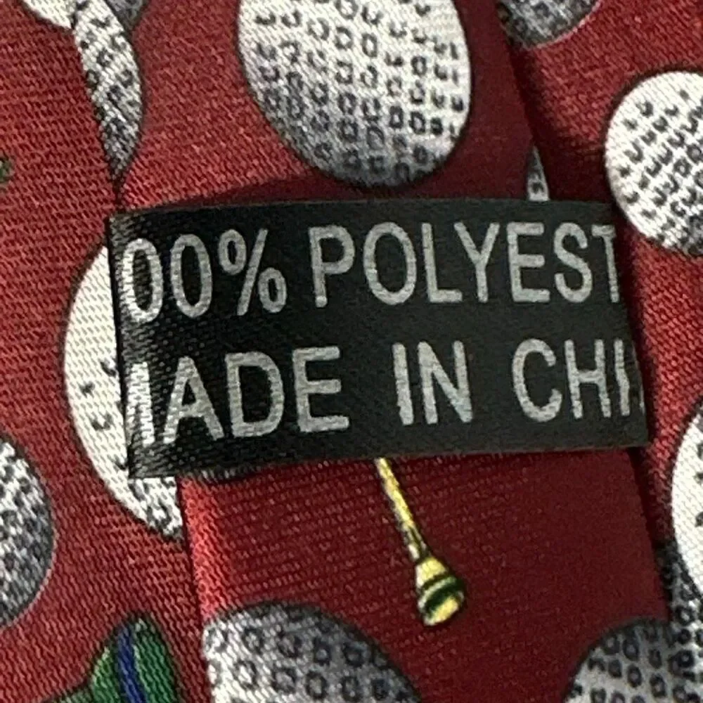 Golfball Neck Tie Maroon with Tees